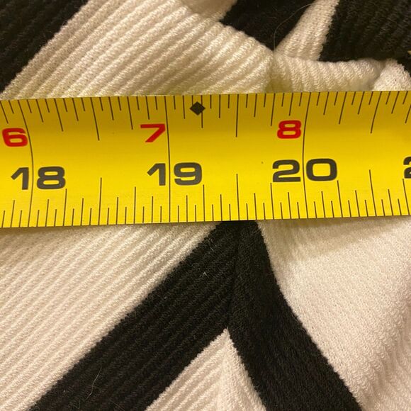 Chicos 1 Stripe Office Siren Spandex Ivory Peplum Jacket Career Long Sleeve S/M - Picture 6 of 6